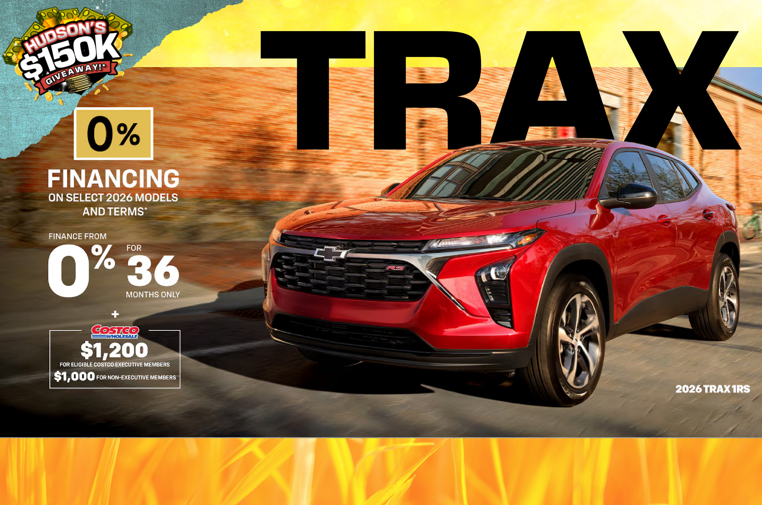 0% Financing Available on 2026 Chevy Trax